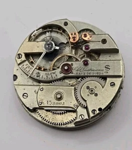 Sehr seltenes Charles Lodtmann Chaux de Fonds Taschenuhrwerk hochwertig 46mm - Bild 1 von 10