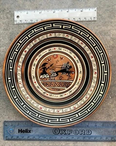 Vintage Handmade Copper Enameled Dish Plate Chariot Driver Greece - Picture 1 of 3