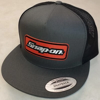 Snap-on Patch Yupoong Trucker Hat / YP Classic 6006 / Snapback Charcoal/Black - Image 1 of 4