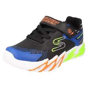 Entrenadores de gancho y bucle FLEX GLOW BOLT/400138L iluminados para niños de Skechers 35,00 £ - Imagen 1 de 11