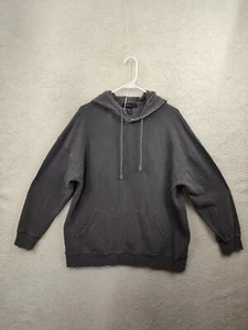 Forever 21 Women Sweatshirt 0X Gray Fleece Long Sleeve Hoodie Pocket Pullover - Picture 1 of 17