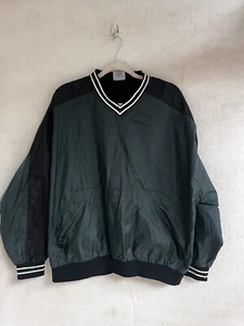 Cheetah Men's Large Windcrest Pull Over Sports Dark Green & Black Jacket basebal - Picture 1 of 9