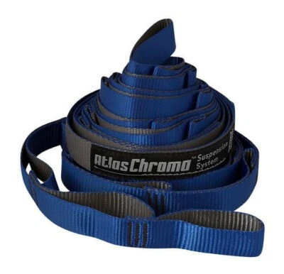 Fathers Day Gift Atlas Chroma ENO Camp Hammock Tree Straps 400LB Blue Charcoal  - Image 1 of 4