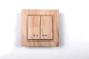Two Gang Way Wall Switch With Indicator Bult-in On/Off Light Push Button 16A - Picture 1 of 20