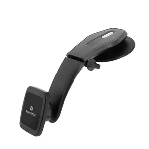 Support Voiture Téléphone Tableau de Bord Ventouse Magnétique Swissten Noir - Zdjęcie 1 z 5