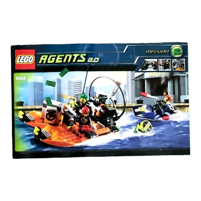 LEGO Agentes 2.0 #8968 Agentes Atraco en el Río Manual de Instrucciones SOLO Foto 1 de 4