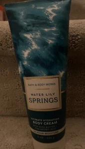 1 BATH & BODY WORKS WATER LILY SPRINGS ULTIMATE HYDRATION CREAM LOTION SHEA 8 OZ - Picture 1 of 1