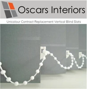 Unicolour Welded Quality Made to Measure Replacement Vertical Blind Slats 3.5" - Picture 1 of 30