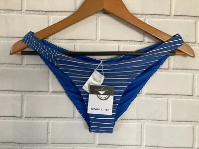 Large Womens O’Neill Blue Stripe Bikini Bottoms New MSRP $36 Foto 1 de 4