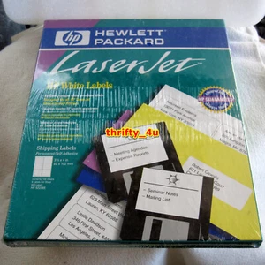 HP LaserJet Monochrome White Labels 92296E, 3 1/3 x 4 in, 100 Sheets, NIB SEALED - Picture 1 of 4