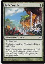 Lush Growth *PLAYSET* Magic MtG x4 Shards of Alara SP