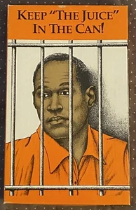 Navaja de bolsillo OJ Simpson Cherokee de la década de 1990 “Keep Juice In The Can” con caja y alfiler - Imagen 1 de 4