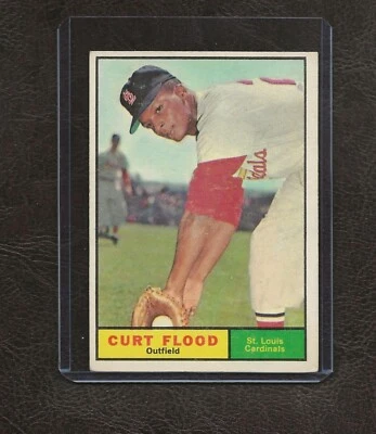 1961 Topps #438 Curt Flood, St. Louis Cardinals, HOF, EX-MT! - Image 1 of 2
