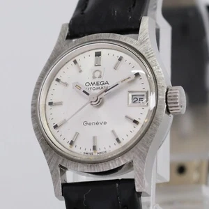 Rare Symbol *NEAR MINT* Vintage 1969 OMEGA Geneve Cal.684 Automatic Silver Women - Picture 1 of 15