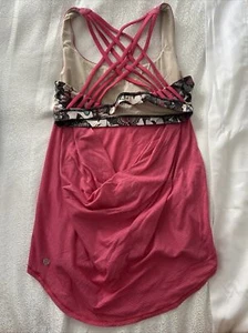 Lululemon Damen rosa Tanktop leicht mit integriertem BH - Größe 6 - Bild 1 von 7