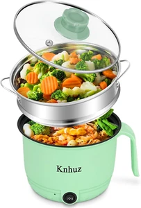 Hot Pot Electric with Steamer,Rapid Ramen Cooker,1.8L Mini Portable Self Heating - Picture 1 of 12