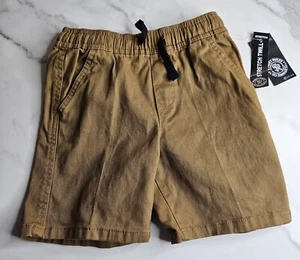 Street Rules Boys Brown Stretch Twill Shorts Size 4 - Picture 1 of 2