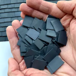 Dolls House 1:12th Scale 250 x Styrene Miniature Model Roof Tiles Slate Grey - Picture 1 of 8