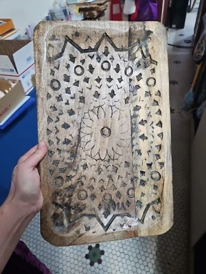 Creative Co-op Inc./Hand Carved Mango Wood Tray-Made In India - Image 1 of 4