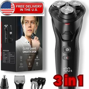 Rategist 3-in-1 Electric Razor: Smart Display, Waterproof & Fast Charging Shave! - Picture 1 of 6