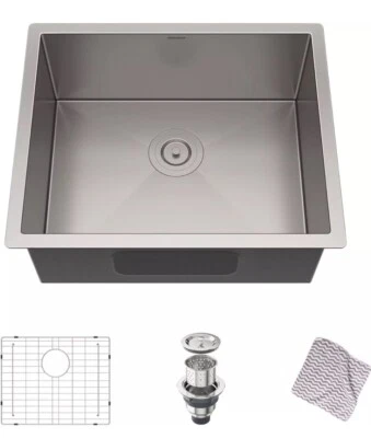 MENSARJOR 厨房水槽,22 x 18 英寸 22 x 18 x 9 英寸 — 第 1/4 张图片