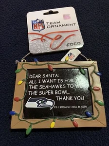 NFL Football Team Harz Tafel Schild Christbaumschmuck - Wählen Sie Ihr Team - Bild 1 von 4