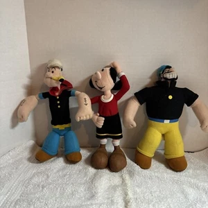 2004 set of 3 Popeye, Olive Oil & Brutus plush dolls - Picture 1 of 6
