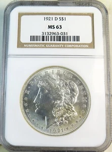 1921 D NGC MS63 *VAM 1K2 scratch DO/die break* EP - Picture 1 of 4