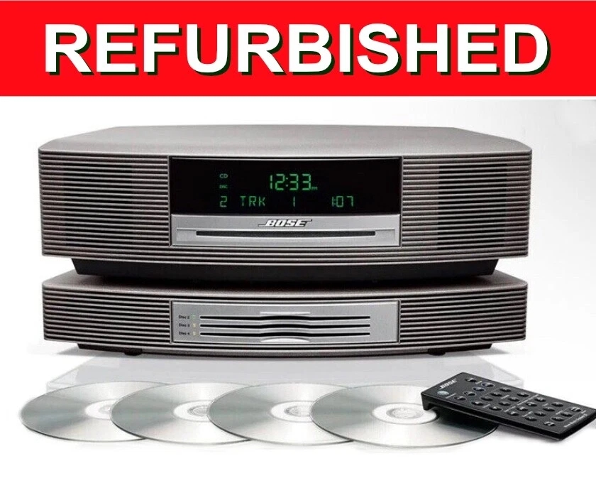 Refurbished Bose Wave Music System with Multi-CD Changer AWRCC1 Titanium Silver - Image 1 of 3