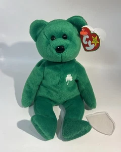 TY Beanie Baby - ERIN el Oso Irlandés (8,5 pulgadas) Porta etiquetas de plástico RETIRADO - Imagen 1 de 6