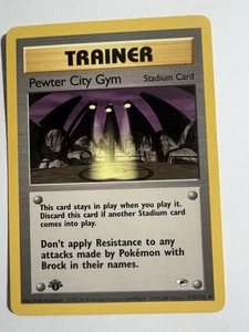 Pokémon 1st Edition Pewter City Gym Uncommon Gym Heroes 115/132 NM-nice 🔥 - Picture 1 of 2