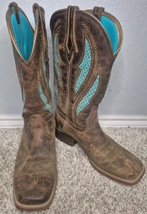 Ariat Venttek Ultra Stivali Turchese Marrone 12 Pollici Western 10023146 Donna - Taglia 8B - Foto 1 di 8