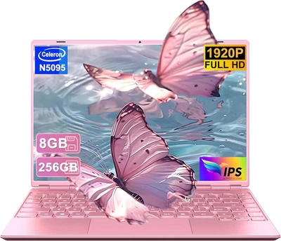 PC Portatile 14 Pollici Laptop N5095 (Fino to 2.9 Ghz), Win 11 Notebook 8 GB 256 - Immagine 1 di 4