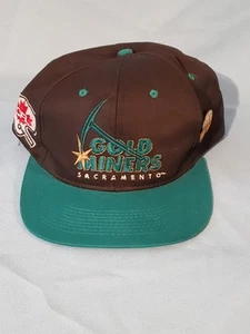 Vintage 90s Sacramento Gold Miners CFL Canadian Football League SnapBack Hat - Picture 1 of 6