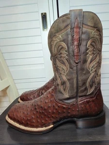Dan Post Alamosa Exotic Ostrich Cowboy Certified Boots DP3875 Men's Size 13 D - Picture 1 of 9