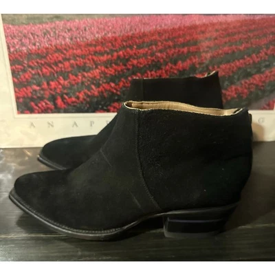 Alvies Vaquera Western Botines Gamuza Duval Negro Para Mujer 9.5 B Foto 1 de 4