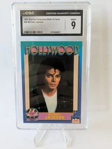 Michael Jackson 1991 Hollywood Walk of Fame Trading Card #56 GRADED 9 MINT POP 2 - Bild 1 von 2