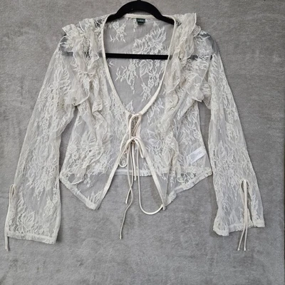 Винтажный кружевной топ богемное фея романтический викторианской кокетки изящный ренессанс Y2K  - Изображение 1 из 4