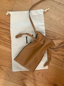 Loewe Flamenco Pocket Mini Bag Camel Napa Drawstring Crossbody - Picture 1 of 5