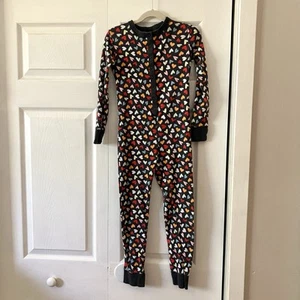 Size Medium (8) One Piece Pyjamas Heart Print PJs No Feet Old Navy Sleepwear - Picture 1 of 5