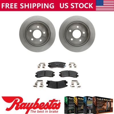 Juego de rotores de freno traseros + pastillas de freno de cerámica para Pontiac Trans Sport 1997-1999 Foto 1 de 4