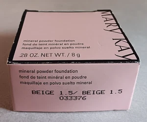MARY KAY BEIGE 1.5 MINERAL POWDER FOUNDATION NEW IN BOX 033376 - Picture 1 of 3