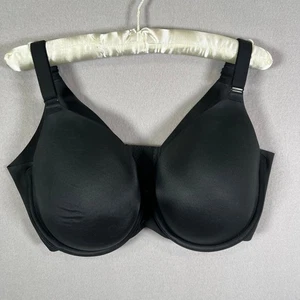 Cacique Totally Smooth Lightly Lined Full Coverage Bra Black 38F - Picture 1 of 10