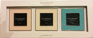 Isaac Mizrahi New York Set of 3 Mini Picture Frames -2x2 Pastels & Teal Colors - Picture 1 of 2