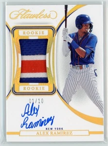 2023 Panini Flawless #PPA-AR Alex Ramirez Rookie Patch Autographs Gold #/10 - Picture 1 of 2