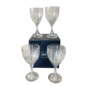4 Mikasa Crystal Park Lane Ice Tea Glasses Goblets 7 1/4” Boxed - Picture 1 of 4