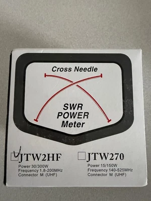 JETSTREAM JTWHF 1.8-200MHz 30/300W HF/VHF AGUJA CRUZADA SWR MEDIDOR DE VATIOS DE POTENCIA Foto 1 de 2