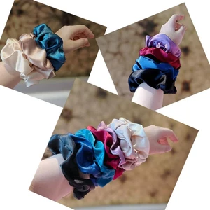 7Pcs Silk Satin Hair Scrunchies Set – Soft, Stretchy & No-Damage - Picture 1 of 5