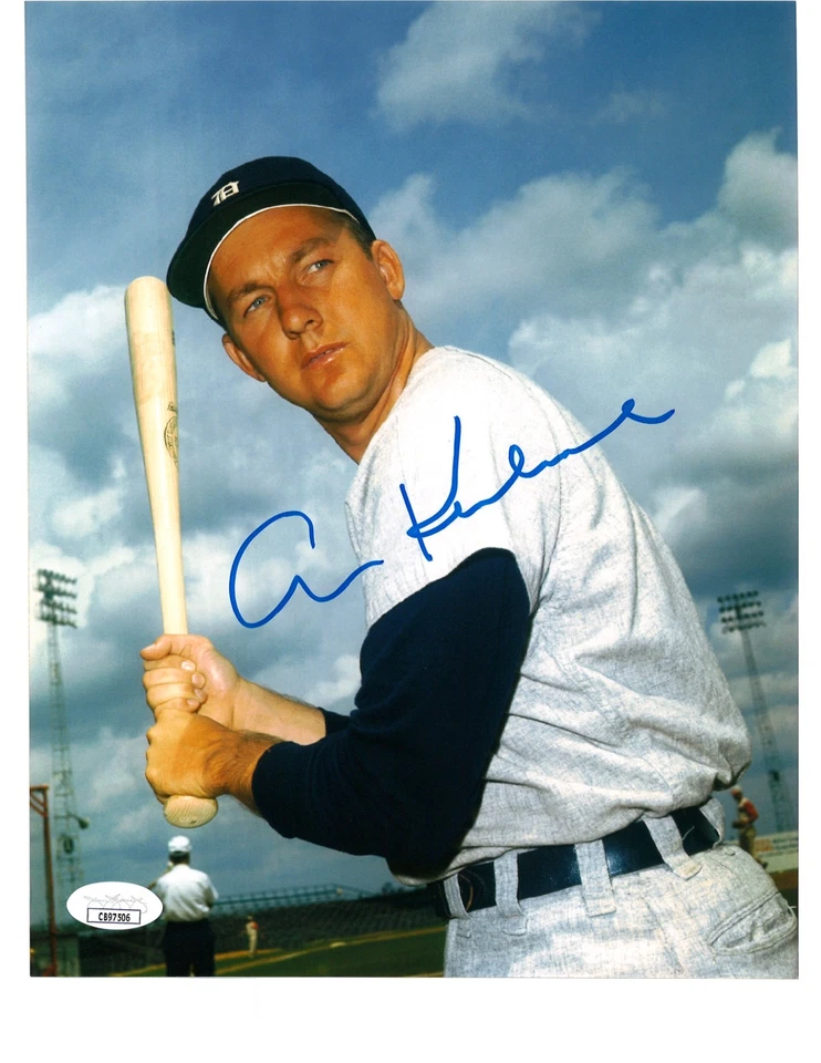 Tigers HOF Al Kaline (d.20) Signed Autographed Signed 8x10 Photo JSA COA CB97506 - Image 1 of 1