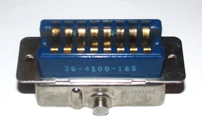 Amphenol Connector Contact Rack & Panel Gold Plated 26-4100-16S 16 Pin Vintage - Image 1 of 4